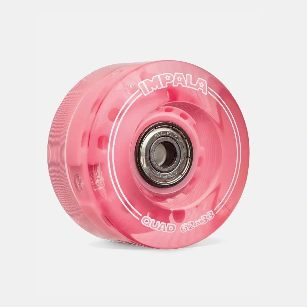Coral Pink Quad Skate Wheels - 62x32mm - Picture 2 of 9